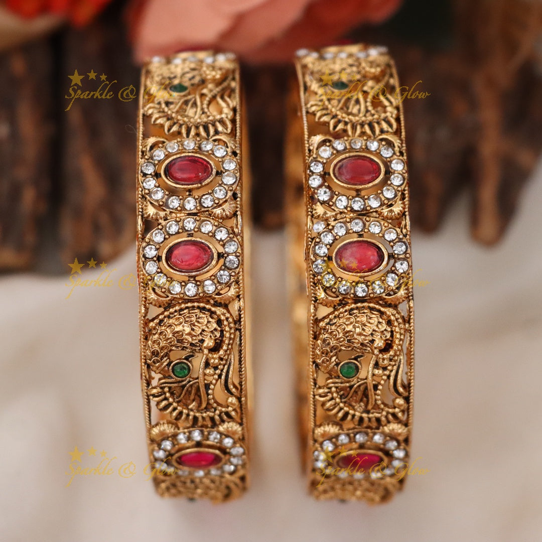 Luxurious Gold Finish Festive Bangles Collection