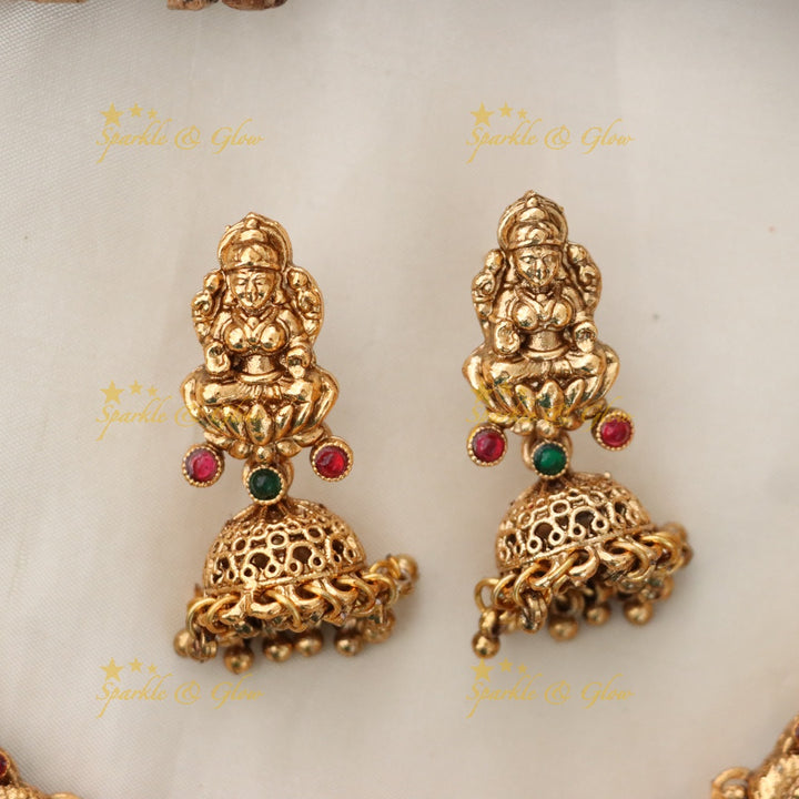 Exquisite Gold Temple Necklace Set for Festivals