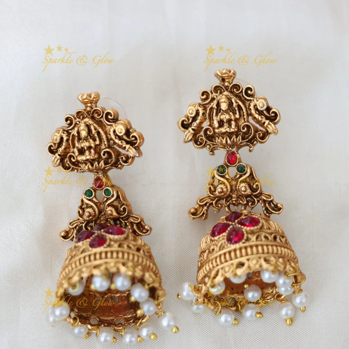 Glamorous Temple Jewelry Necklace Set for Festive Events