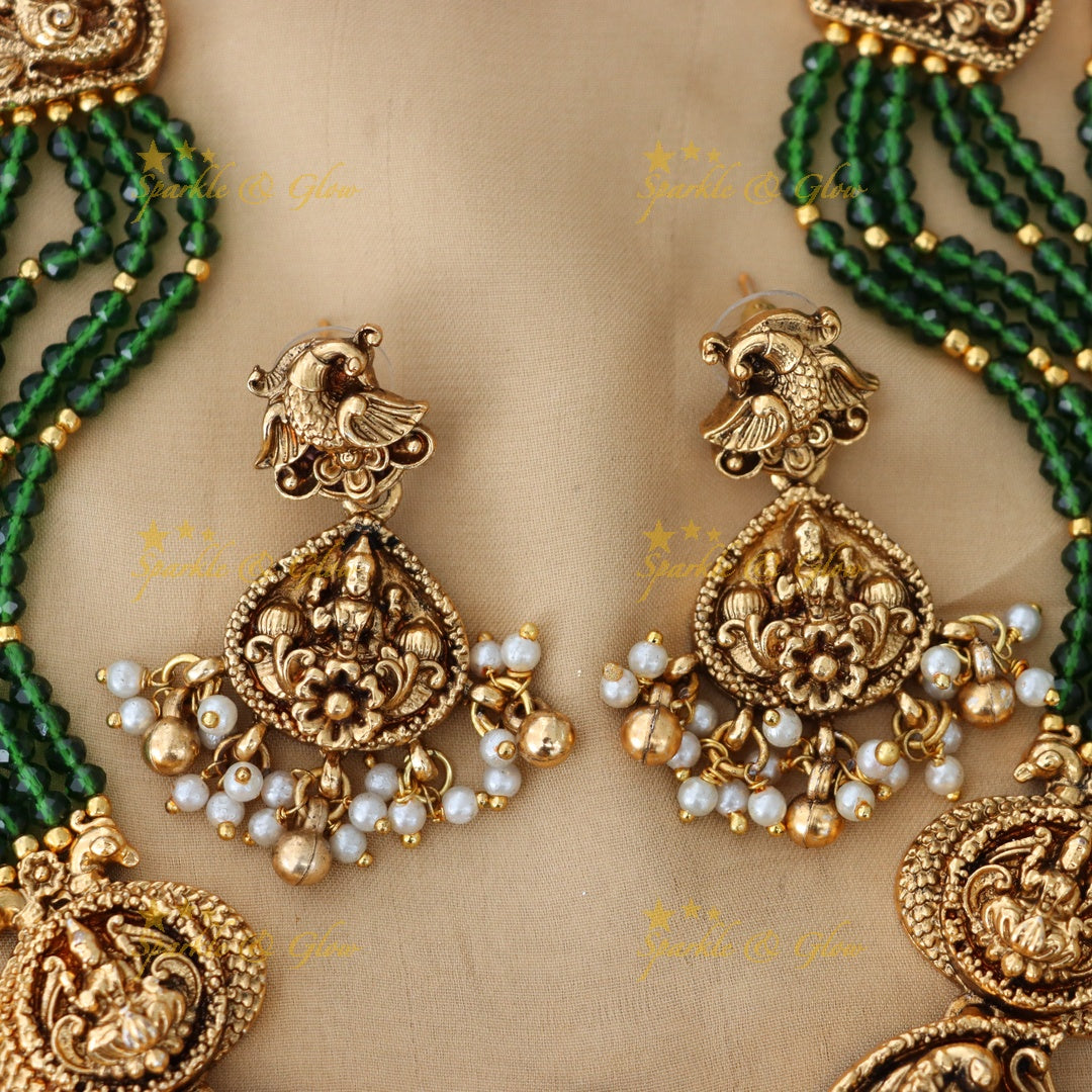 Exquisite Lakshmi Elephant Bridal Set | Sparkle & Glow