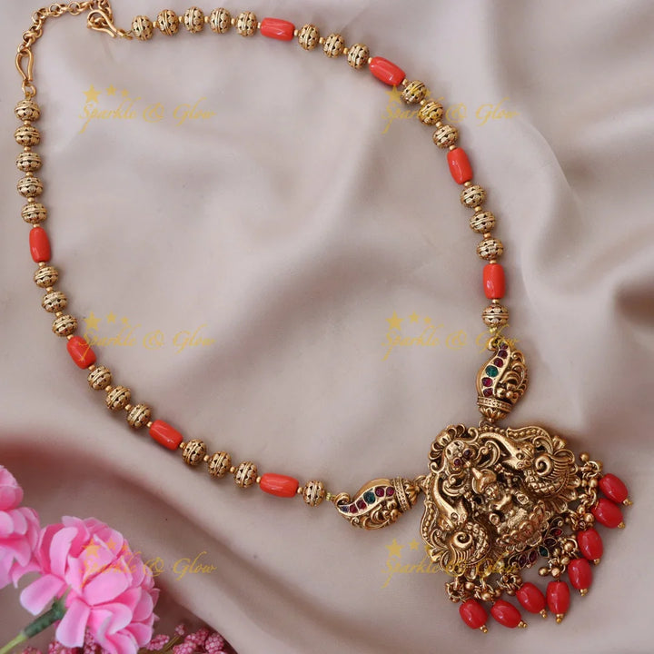 Elegant Temple Gold Necklace for Weddings | Sparkle & Glow