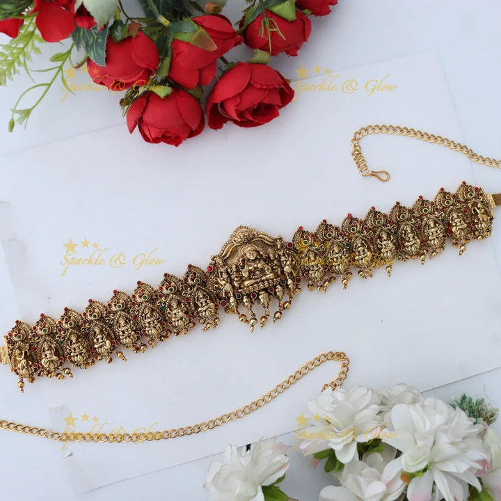 Exquisite Lakshmi Peacock & Elephant Hip Chain