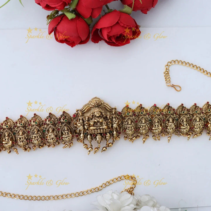 Exquisite Lakshmi Peacock & Elephant Hip Chain