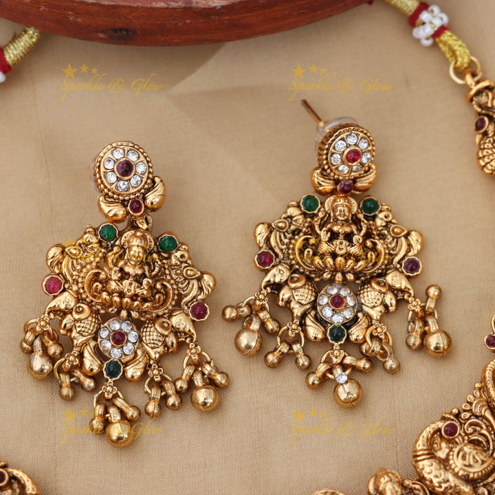 Exquisite Lakshmi Temple Necklace - Perfect for Weddings