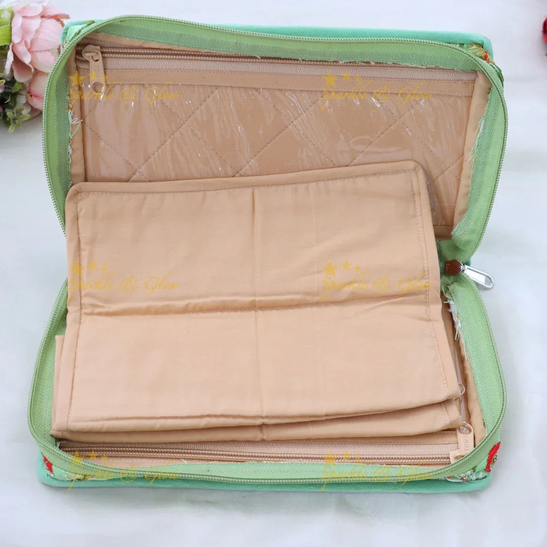 Exquisite Embroidered Jewellery Organizer Bag