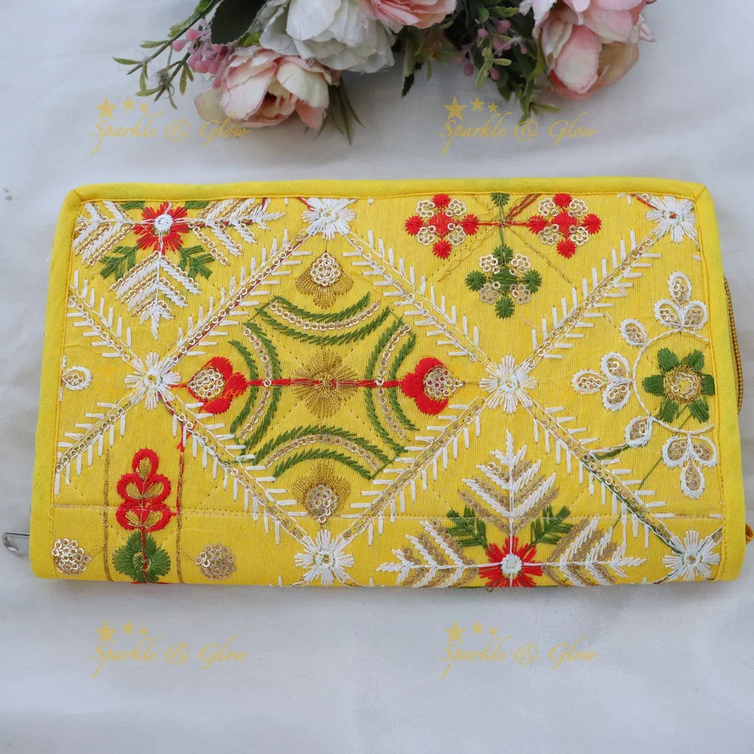 Exquisite Embroidered Jewellery Organizer Bag