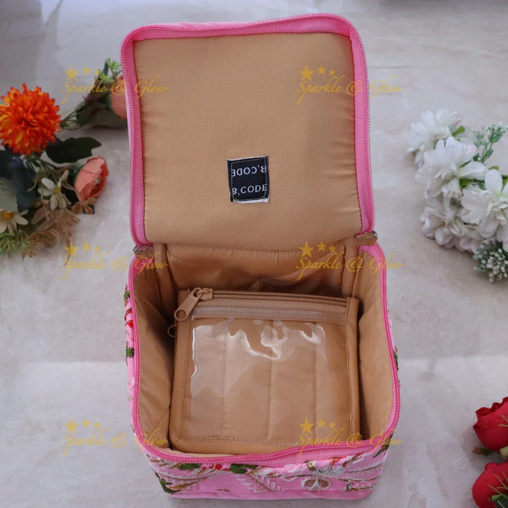 Elegant Embroidered Jewellery Organizer Box for Festivals