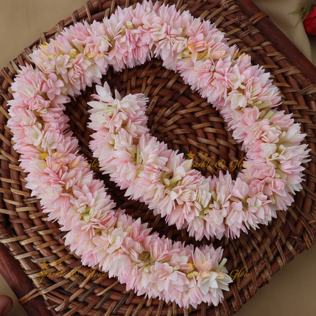 Exquisite Handmade Pink Floral Gajra for Celebrations 24 INCH