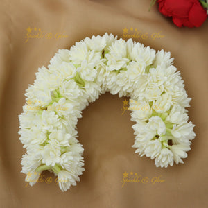 Exquisite Jasmine Gajra Hairpiece for Festive Events 8 INCH