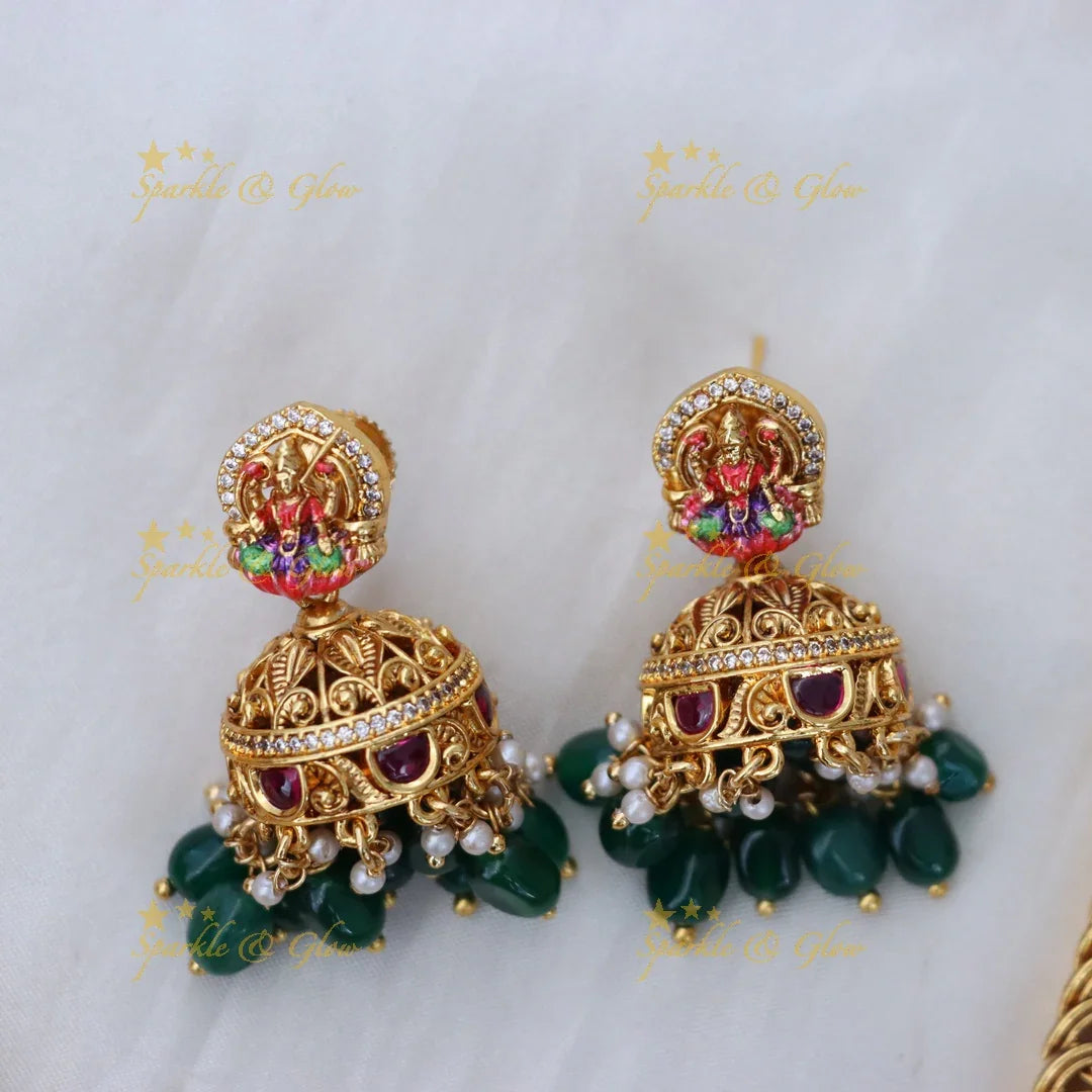 Radiant Temple Gold Necklace Set for Ceremonial Elegance