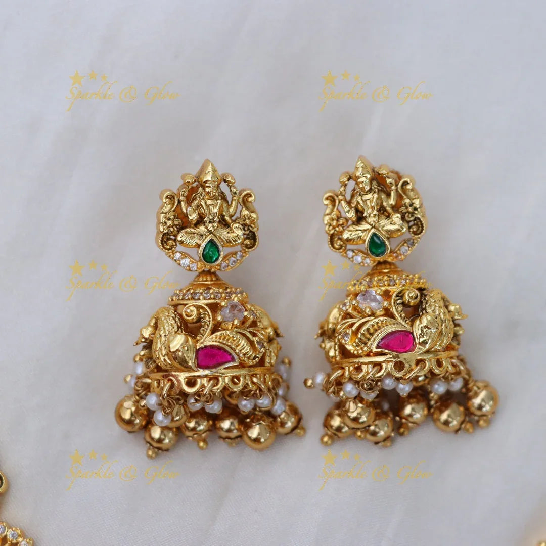 Exquisite Gold-Alike Temple Long Necklace Set