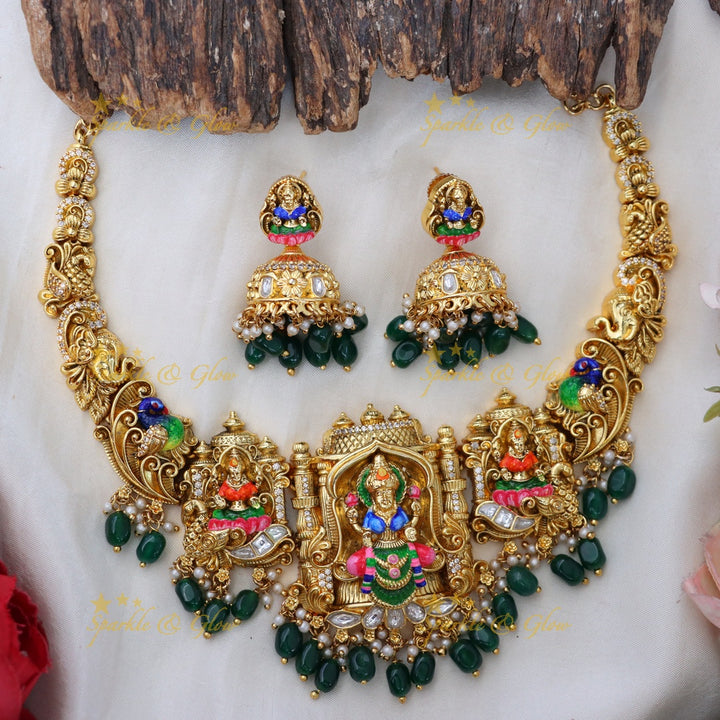 Exquisite Gold Temple Necklace for Radiant Celebrations