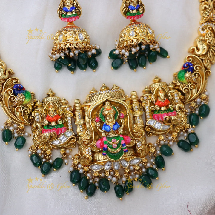 Exquisite Gold Temple Necklace for Radiant Celebrations
