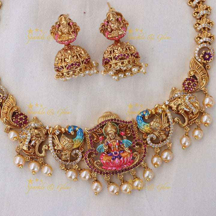 Gold Temple Necklace for Festive Celebrations