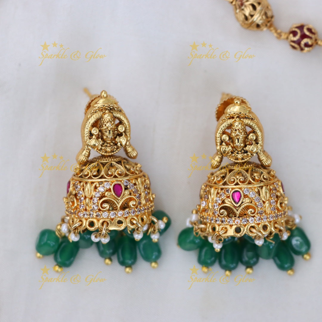 Exquisite Temple Necklace Set for Weddings & Festive Wear