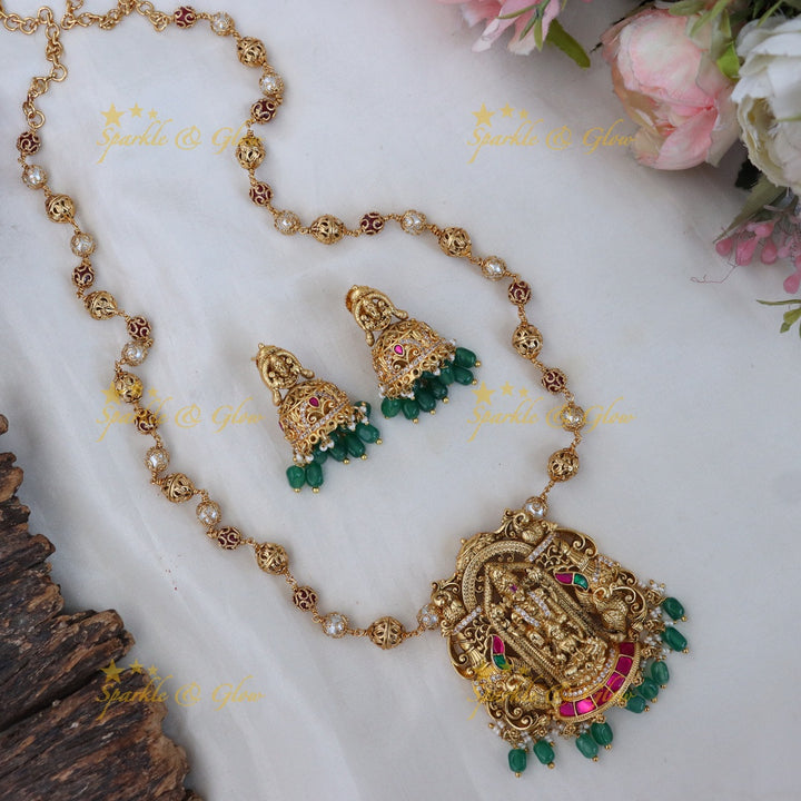 Exquisite Temple Necklace Set for Weddings & Festive Wear