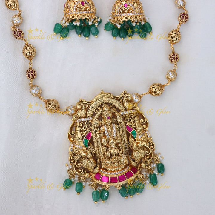 Exquisite Temple Necklace Set for Weddings & Festive Wear