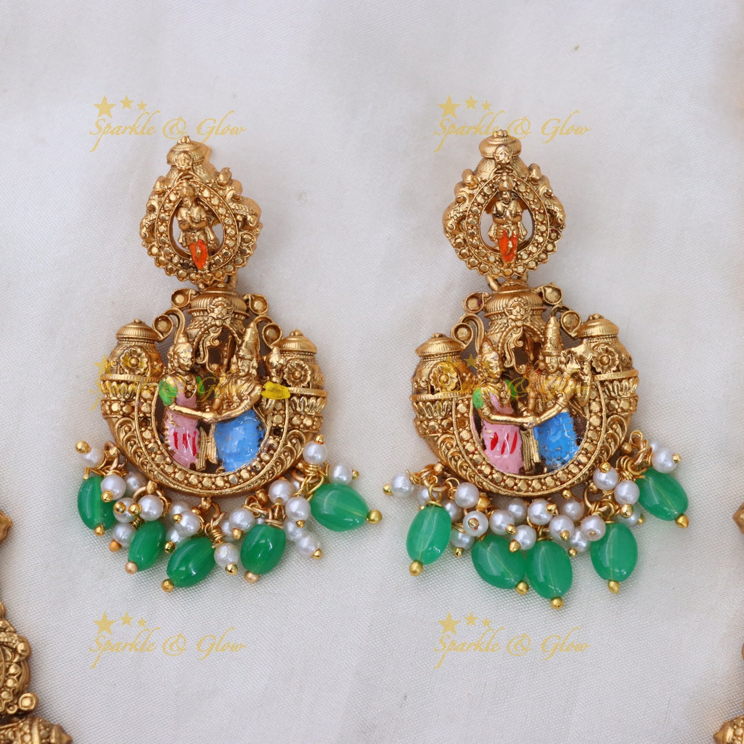 Exquisite Gold-Alike Long Temple Necklace for Weddings