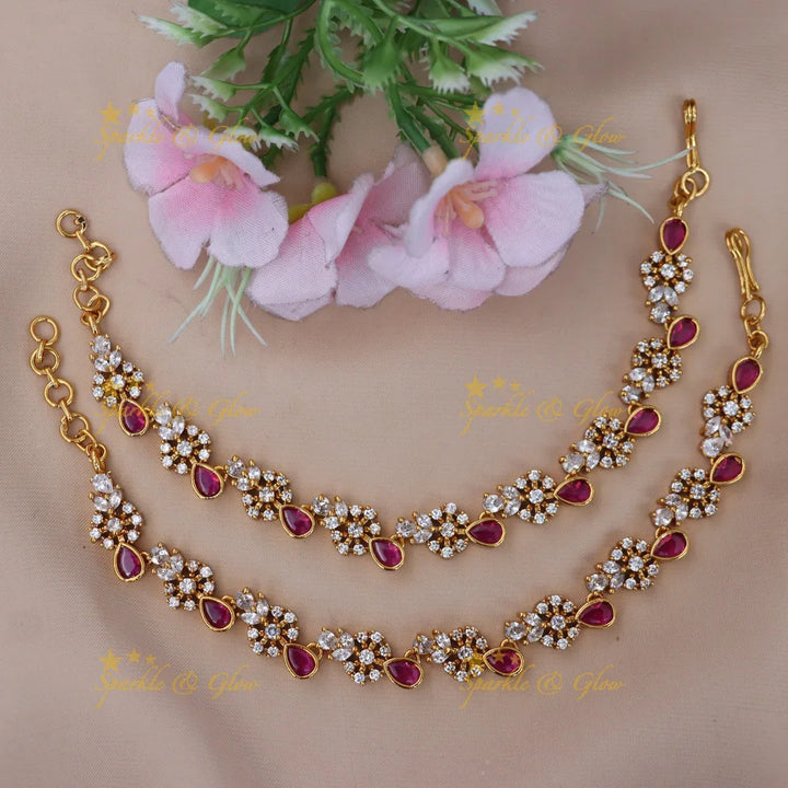 Captivating Floral Gold Earchain for Every Occasion