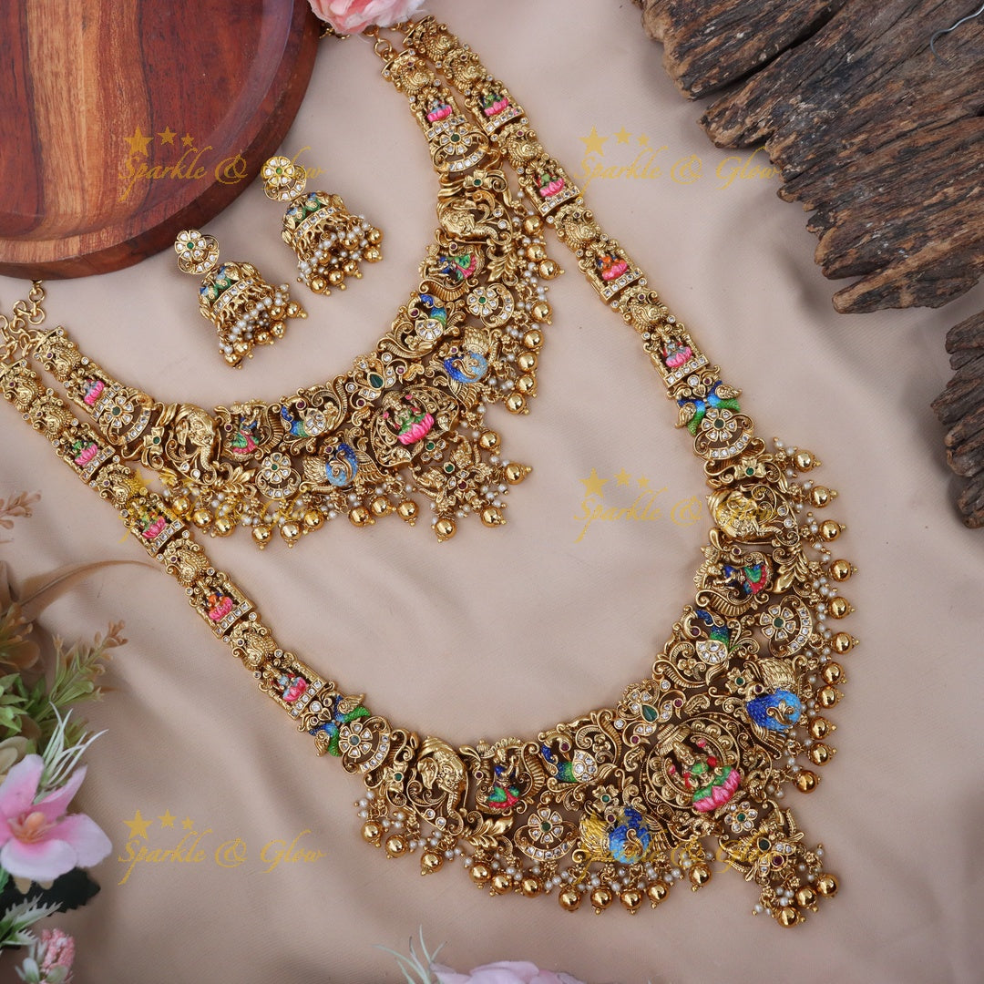 Exquisite Lakshmi Ganesh Bridal Necklace Set Online