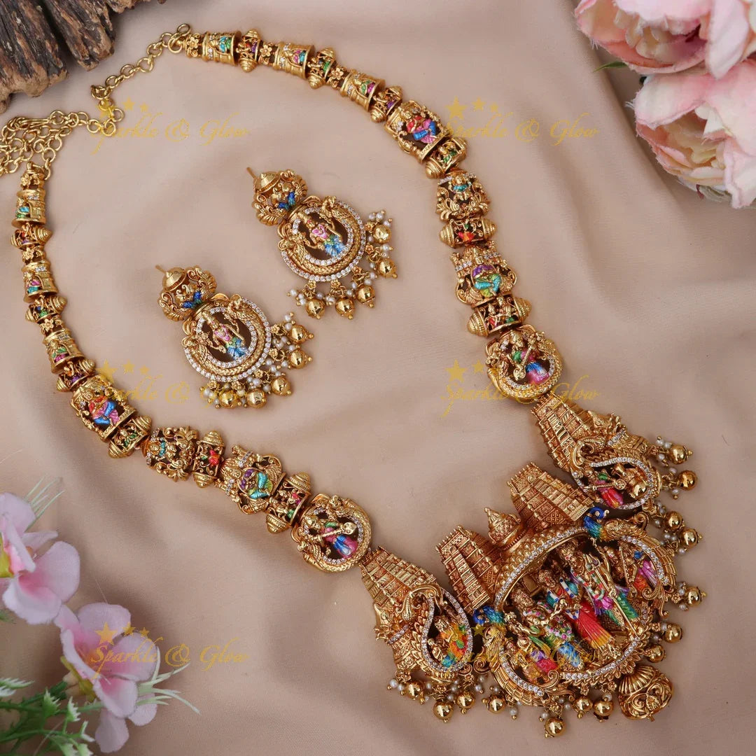 Exquisite Mango Temple Necklace for Weddings