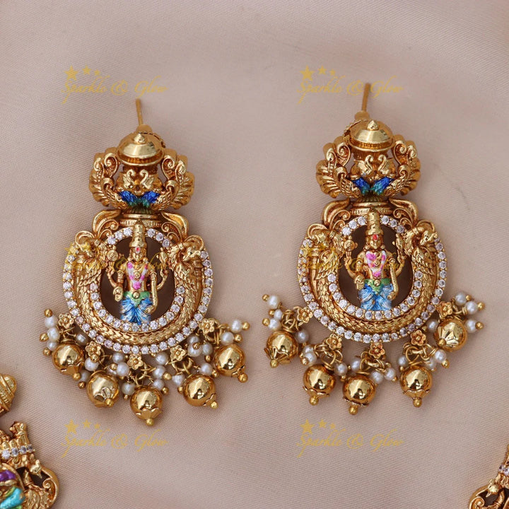 Exquisite Mango Temple Necklace for Weddings