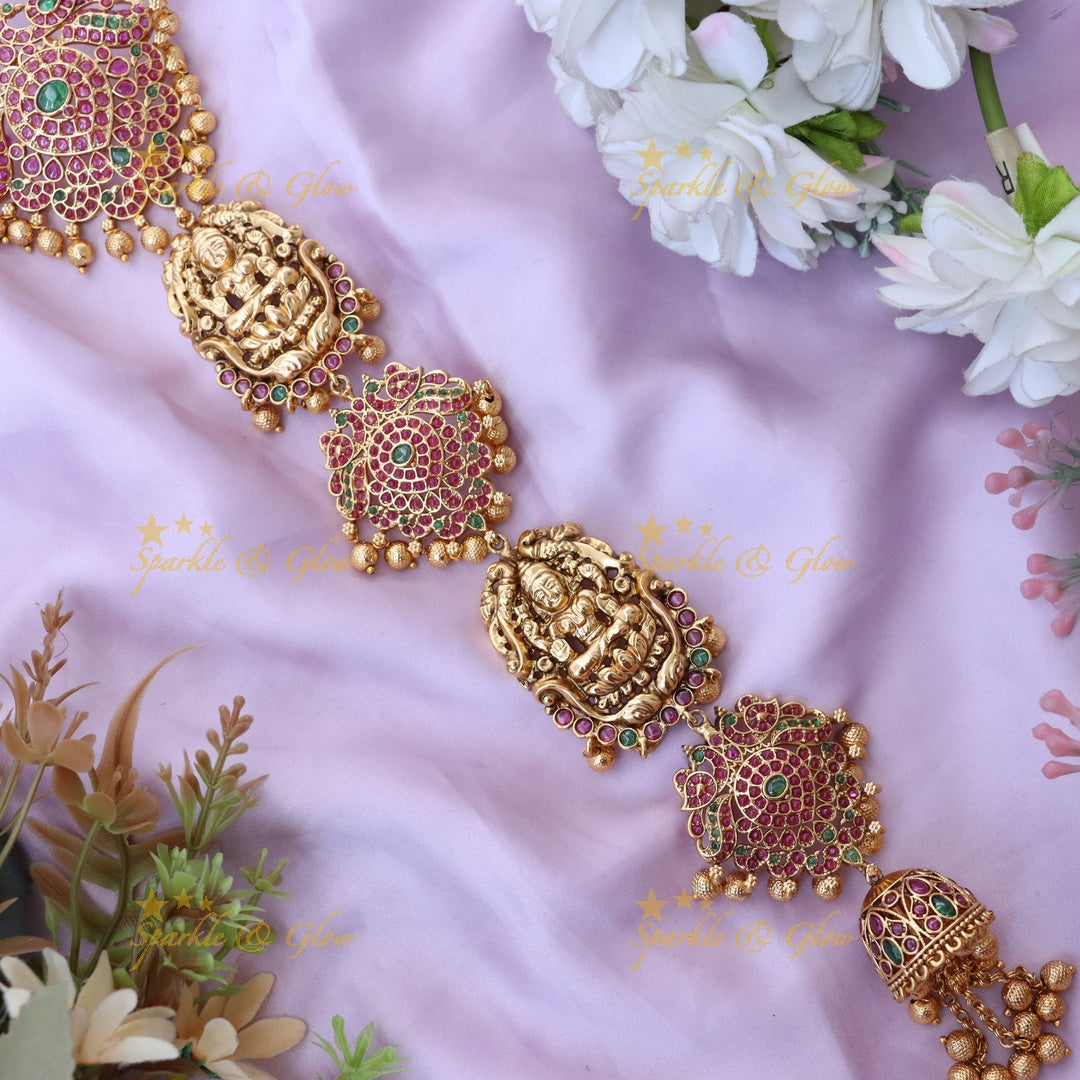Exquisite Lakshmi Peacock Jhumka Hair Ornament