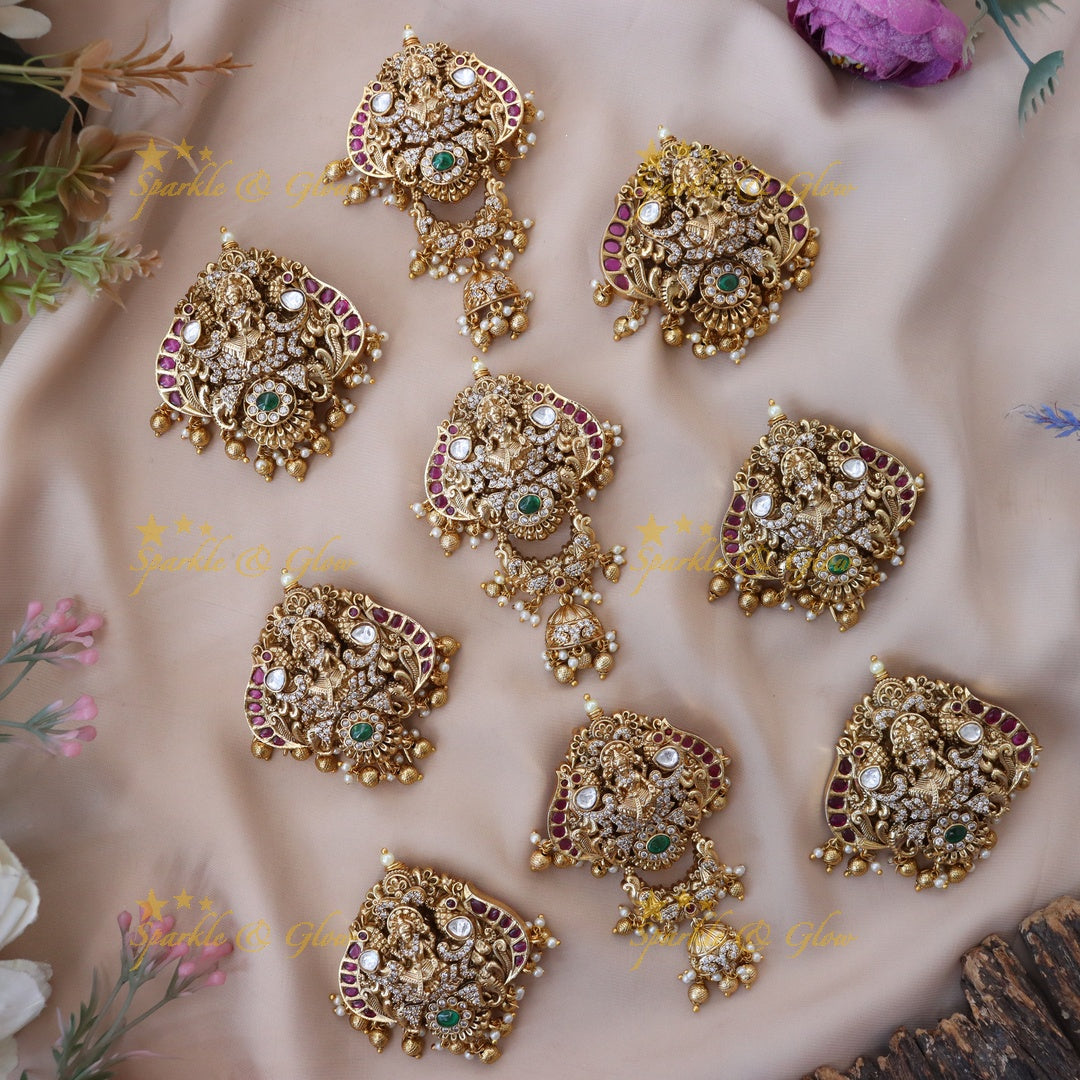 Exquisite Lakshmi Bead Jadabilla Set for Festive Elegance