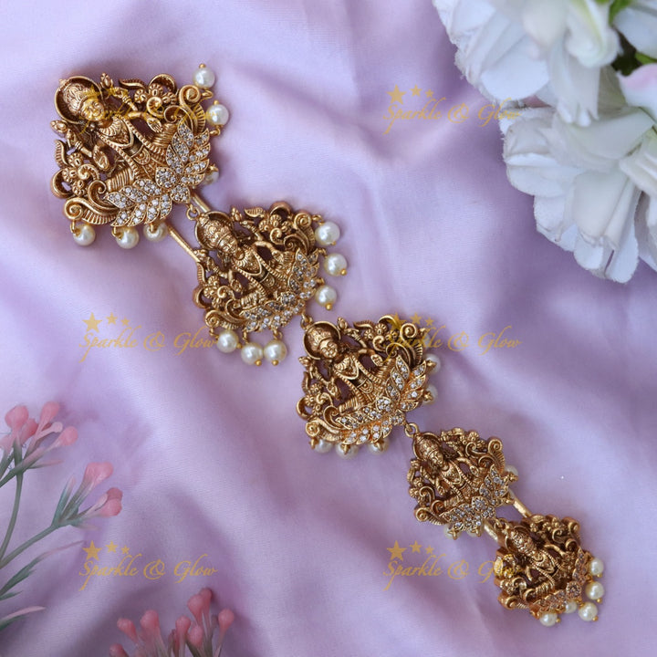 Exquisite Lakshmi Pearl Jadabilla Hair Accessory