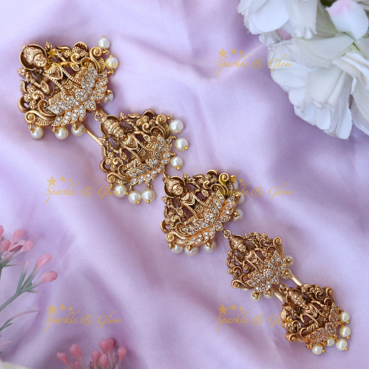 Exquisite Lakshmi Pearl Jadabilla Hair Accessory