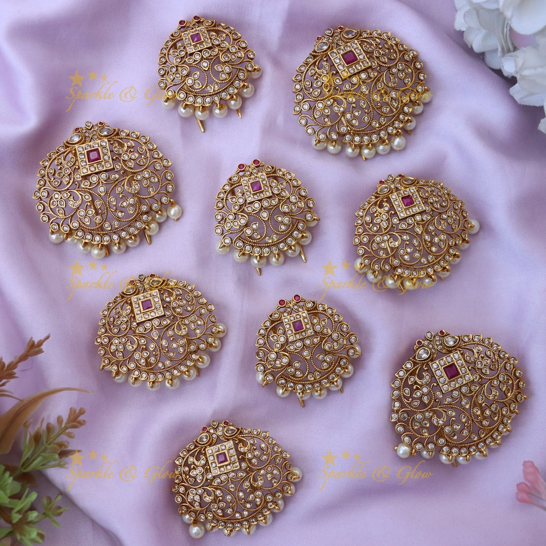 Radiant Peacock Jadabilla Set - Premium Wedding Collection