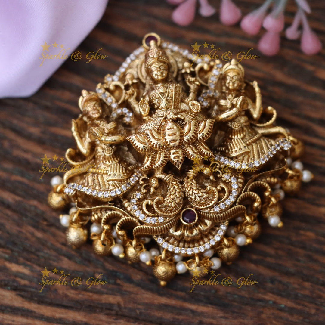 Majestic Lakshmi Peacock Hairpin | Premium Wedding Accessory