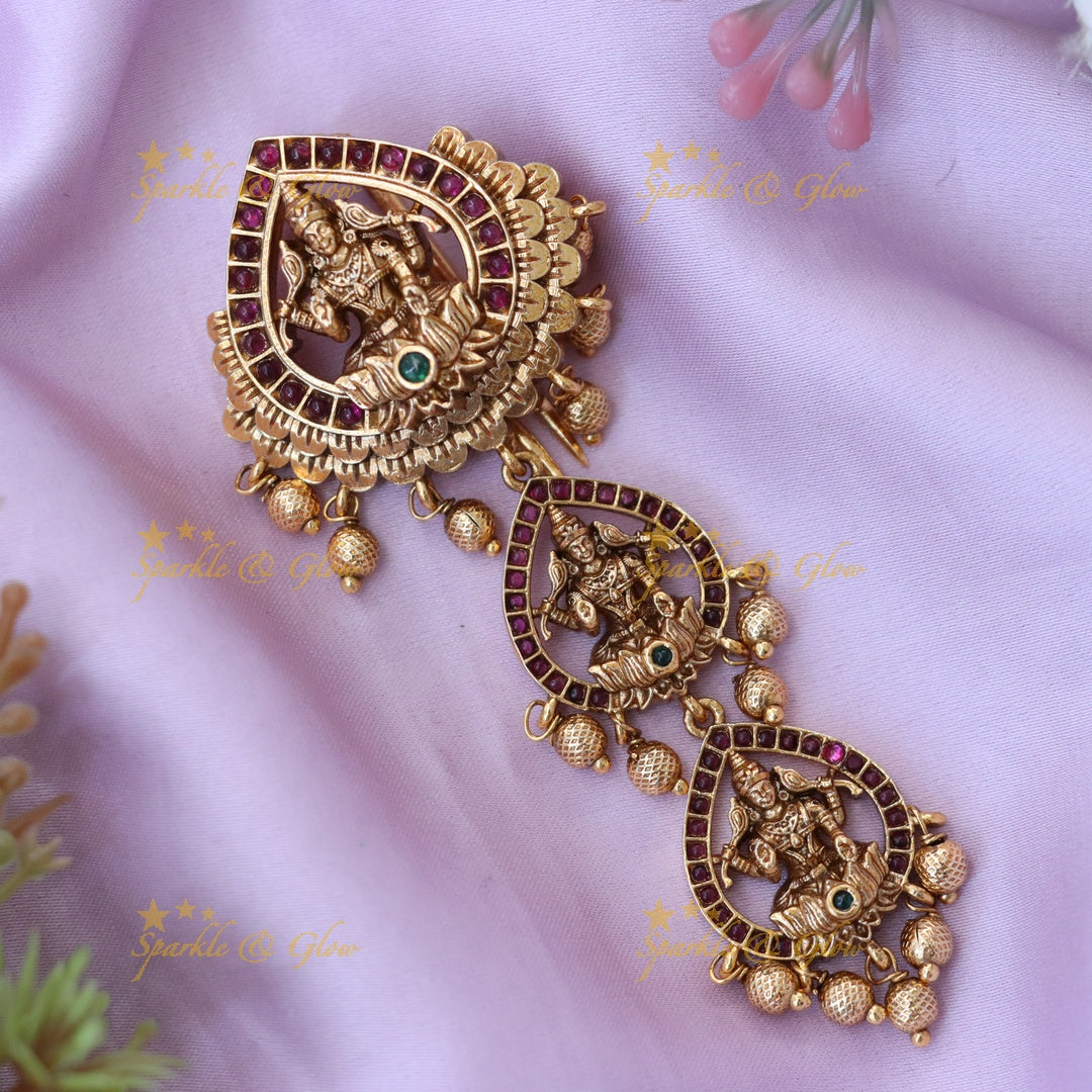 Exquisite Lakshmi Gold Jadabilla for Festive Glamour