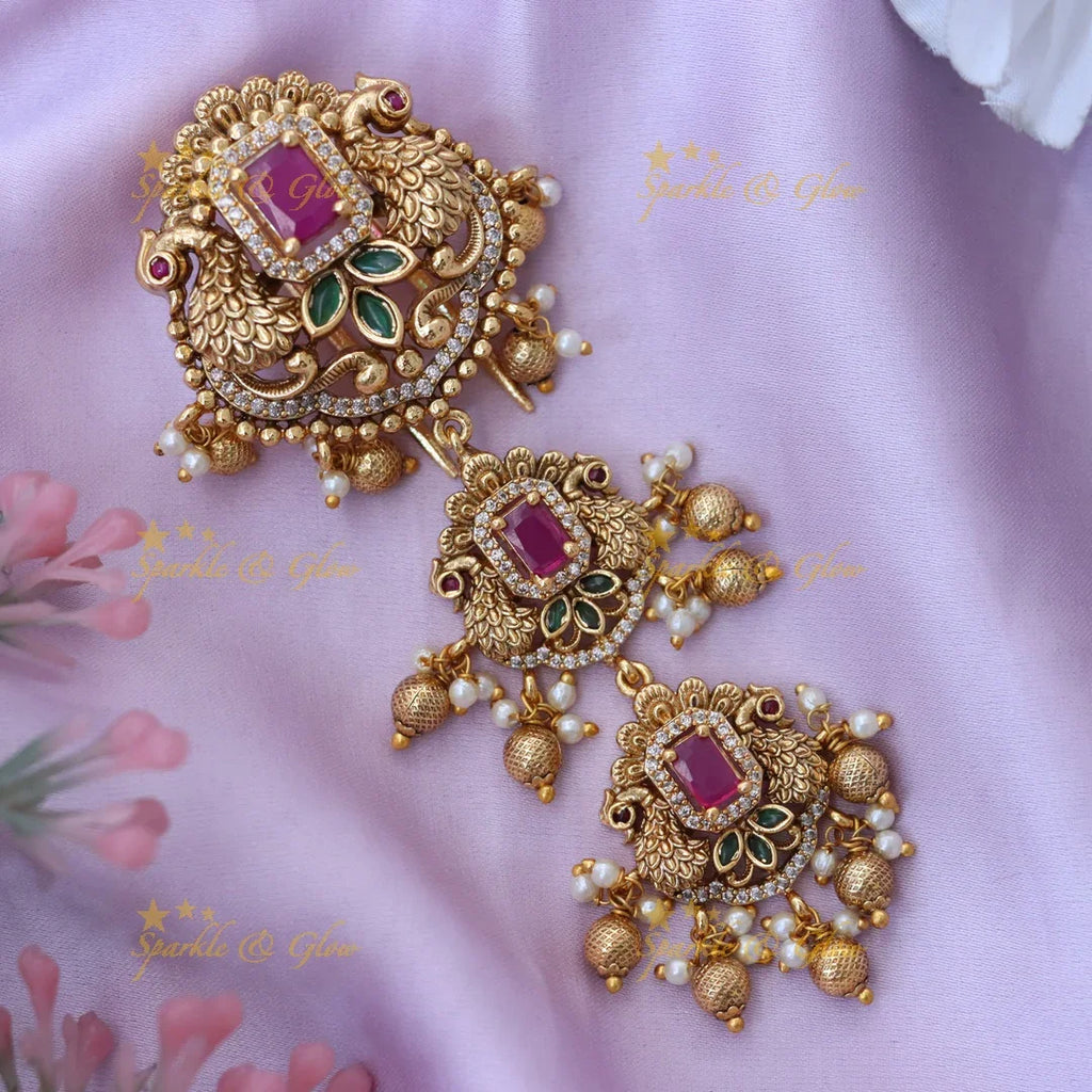 Exquisite Peacock Jadabila Gold Hair Accessory