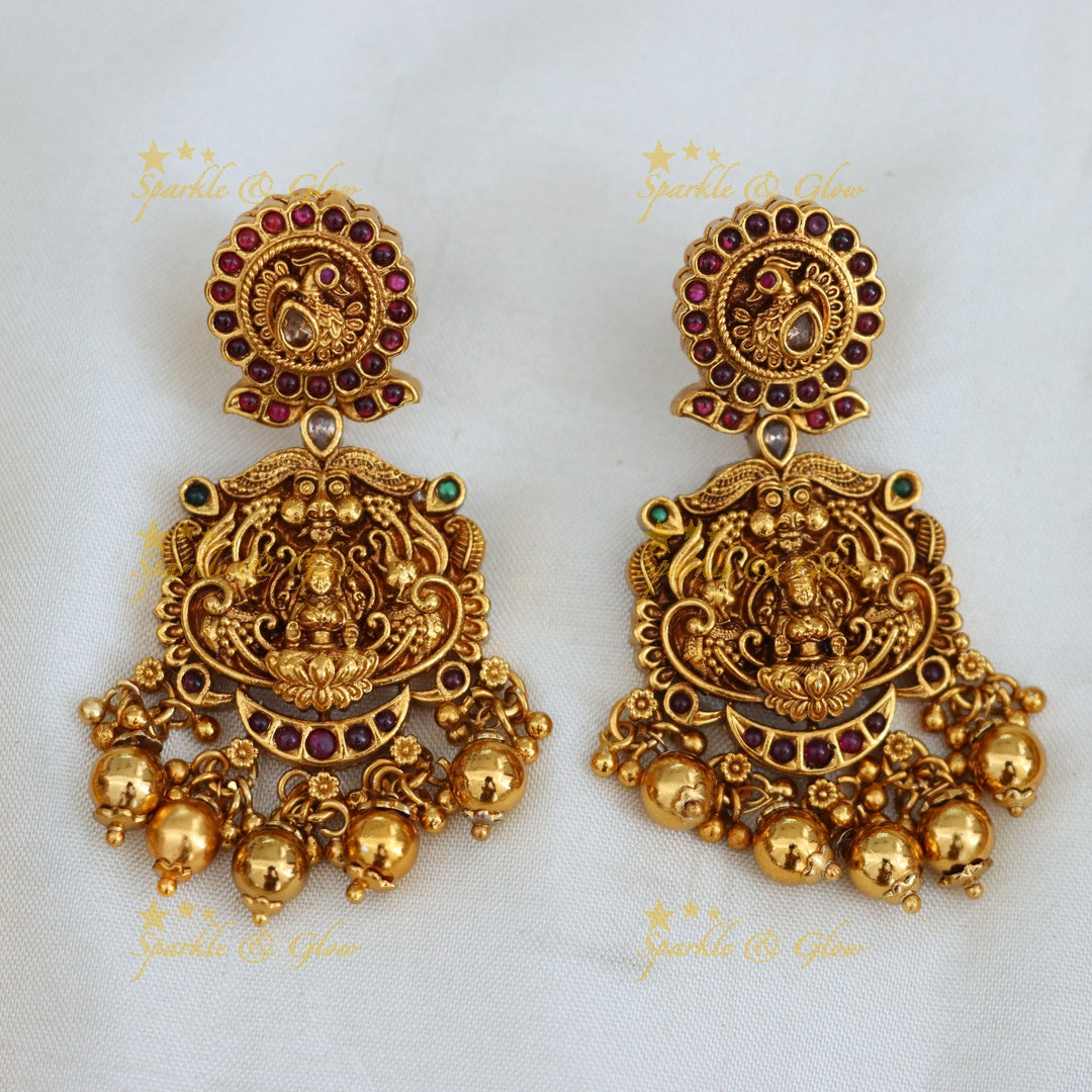 Sophisticated Gold Plated Temple Necklace Set