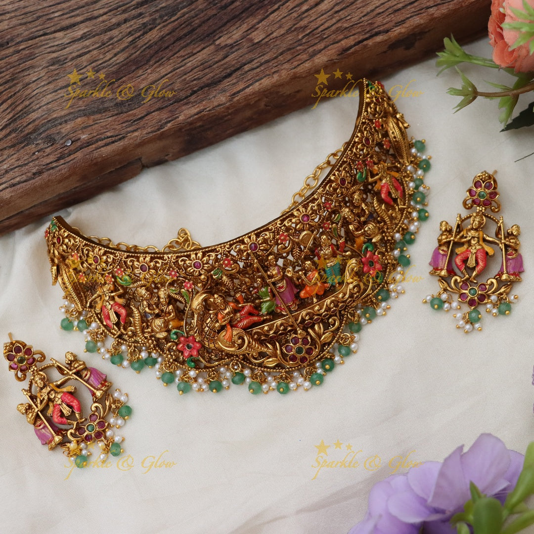 Exquisite High Neck Choker for Wedding Festivities