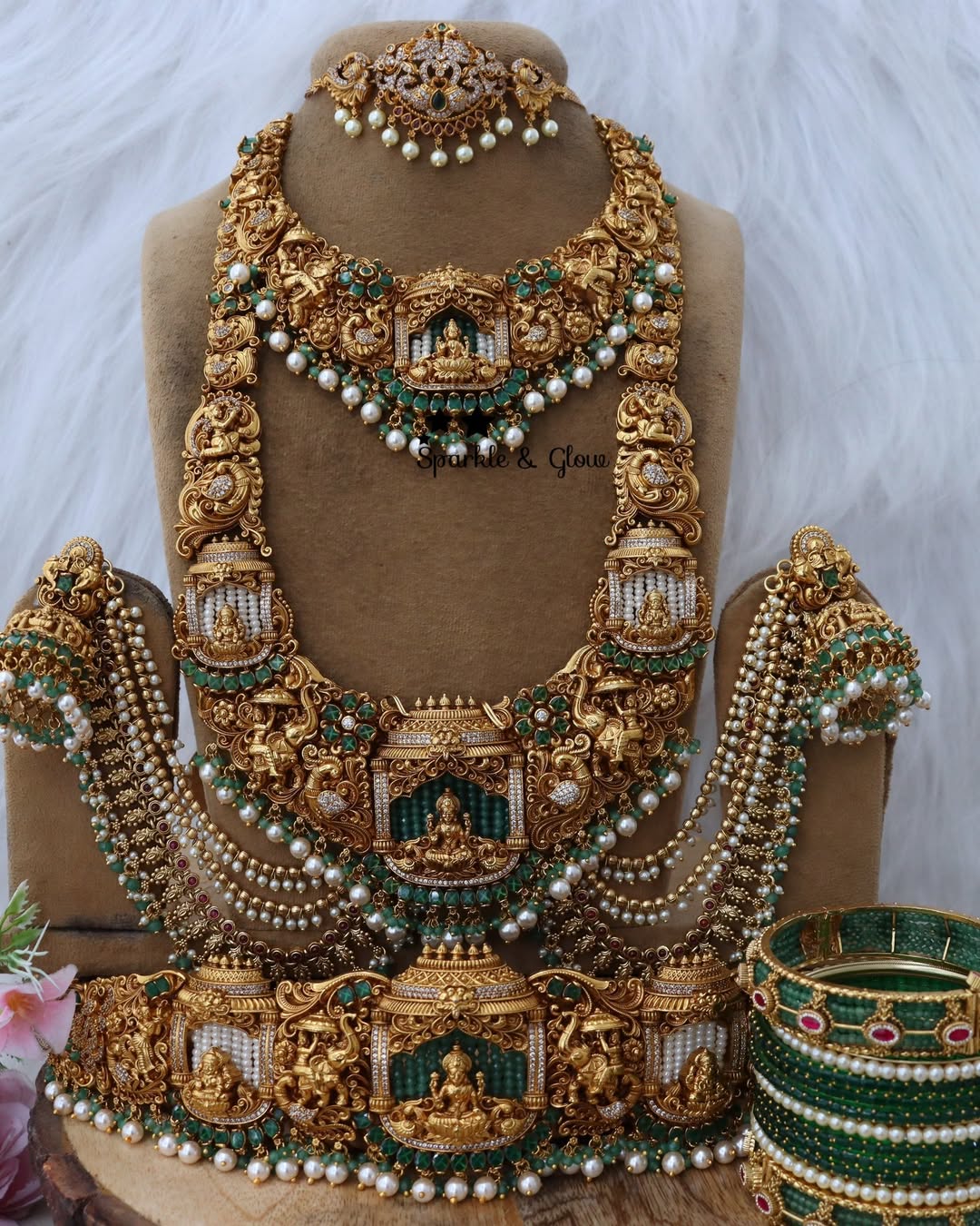 Exquisite Royal Lakshmi Elephant Bridal Jewelry Set
