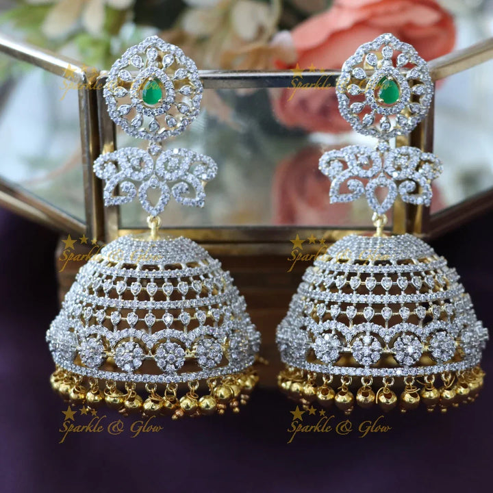 Exquisite Gold Alike Jhumkas for Festive Elegance