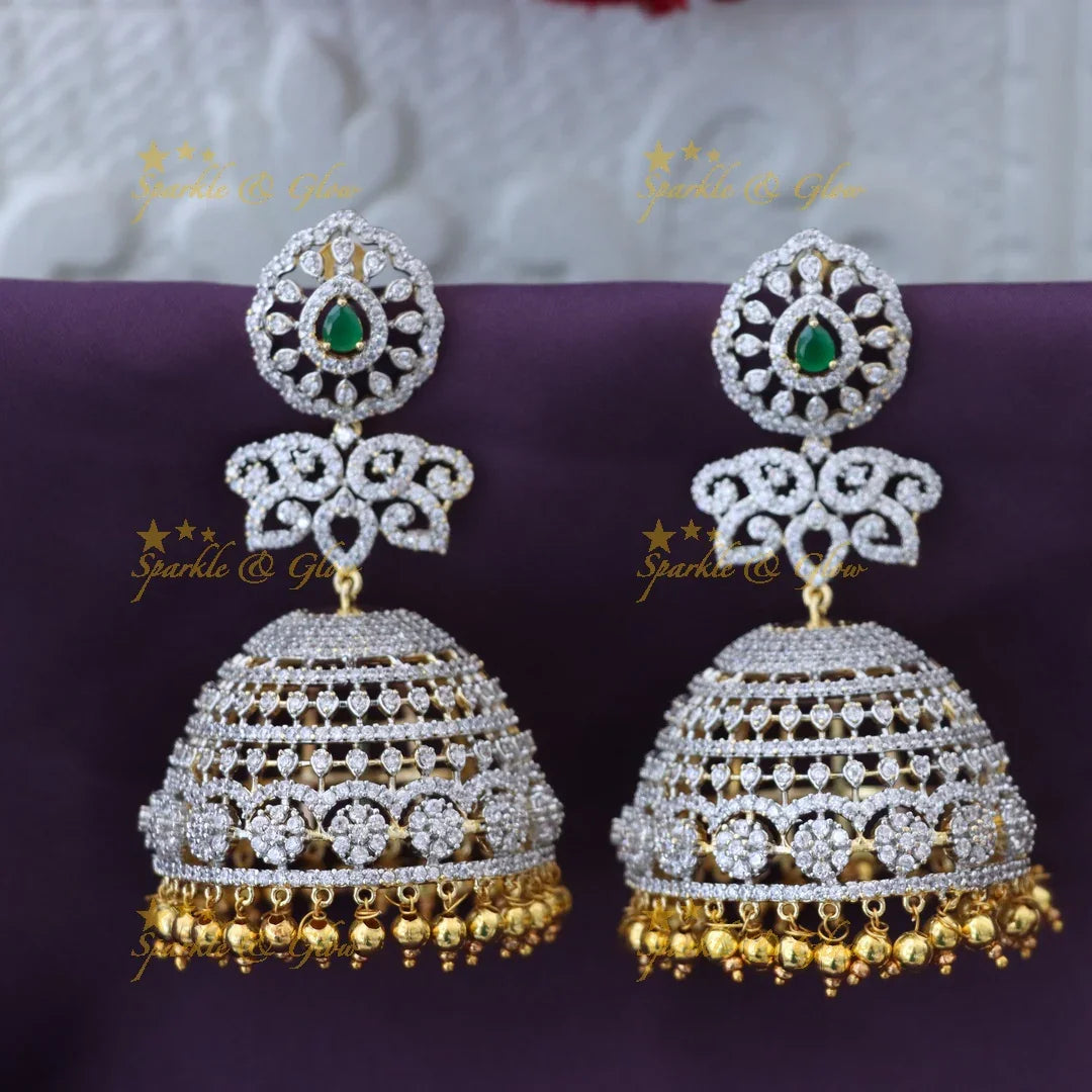 Exquisite Gold Alike Jhumkas for Festive Elegance