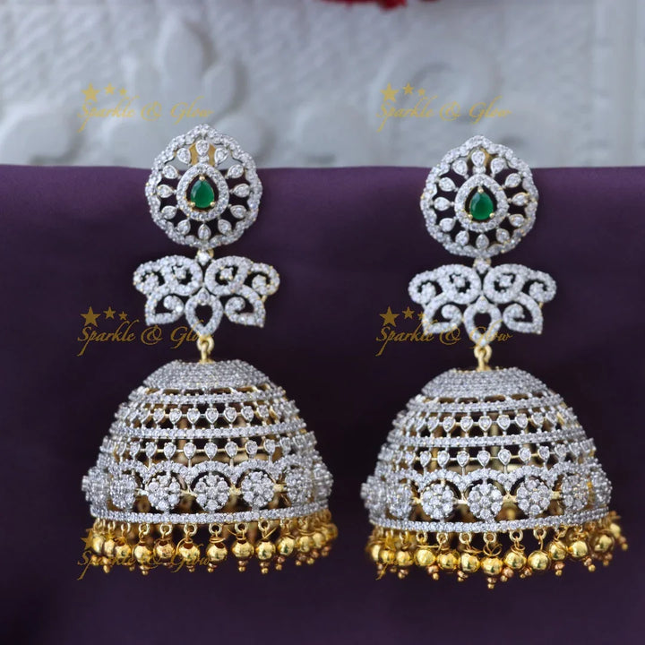 Exquisite Gold Alike Jhumkas for Festive Elegance
