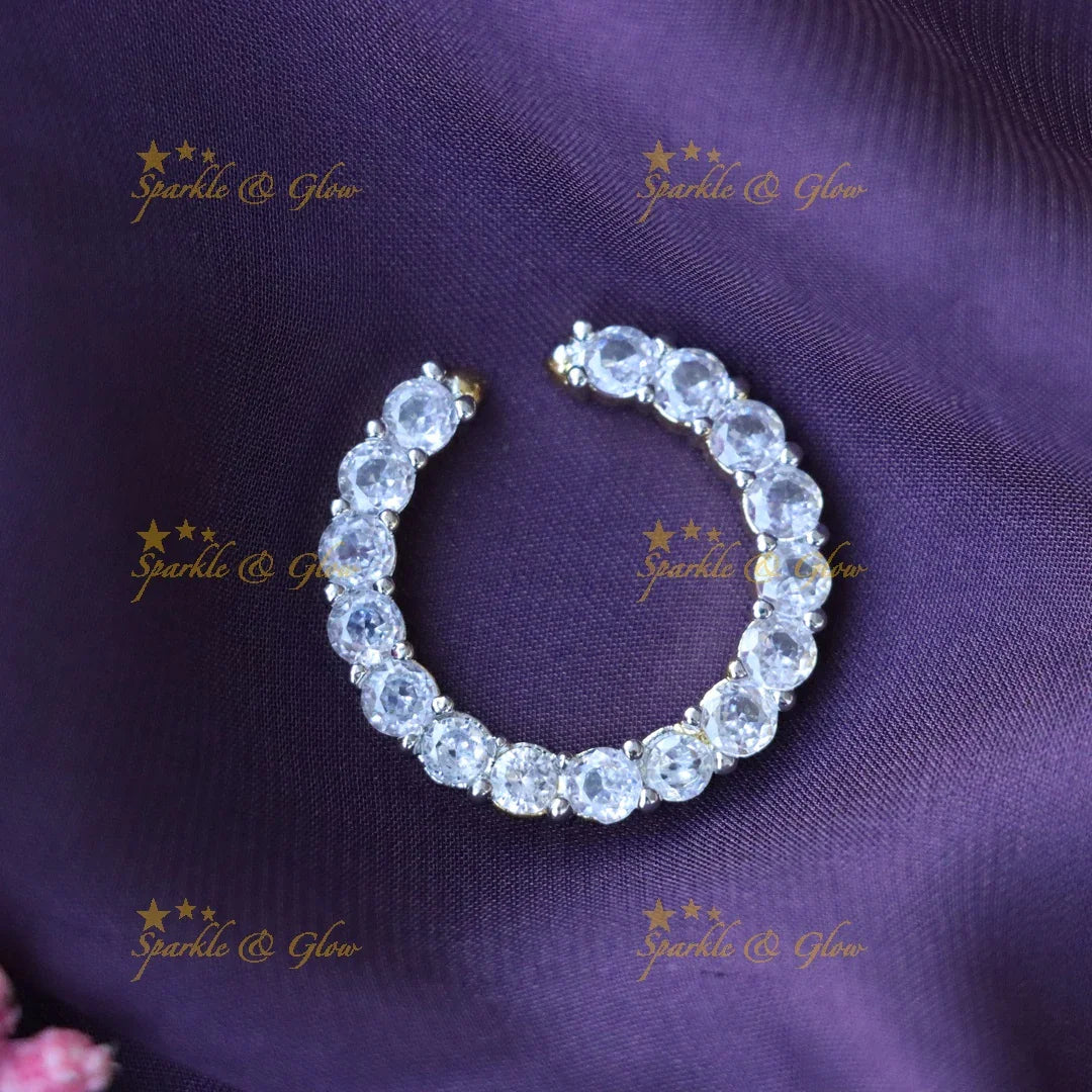 Dazzling Gold Crystal Nose Ring - Perfect for Festivities
