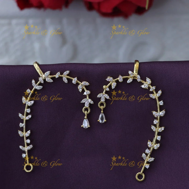 Exquisite Gold Leaf Ear Cuffs - Perfect for Festivities