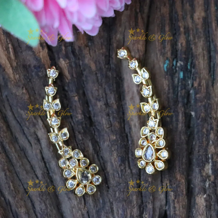Exquisite Gold-Plated Earcuffs - Festive Elegance