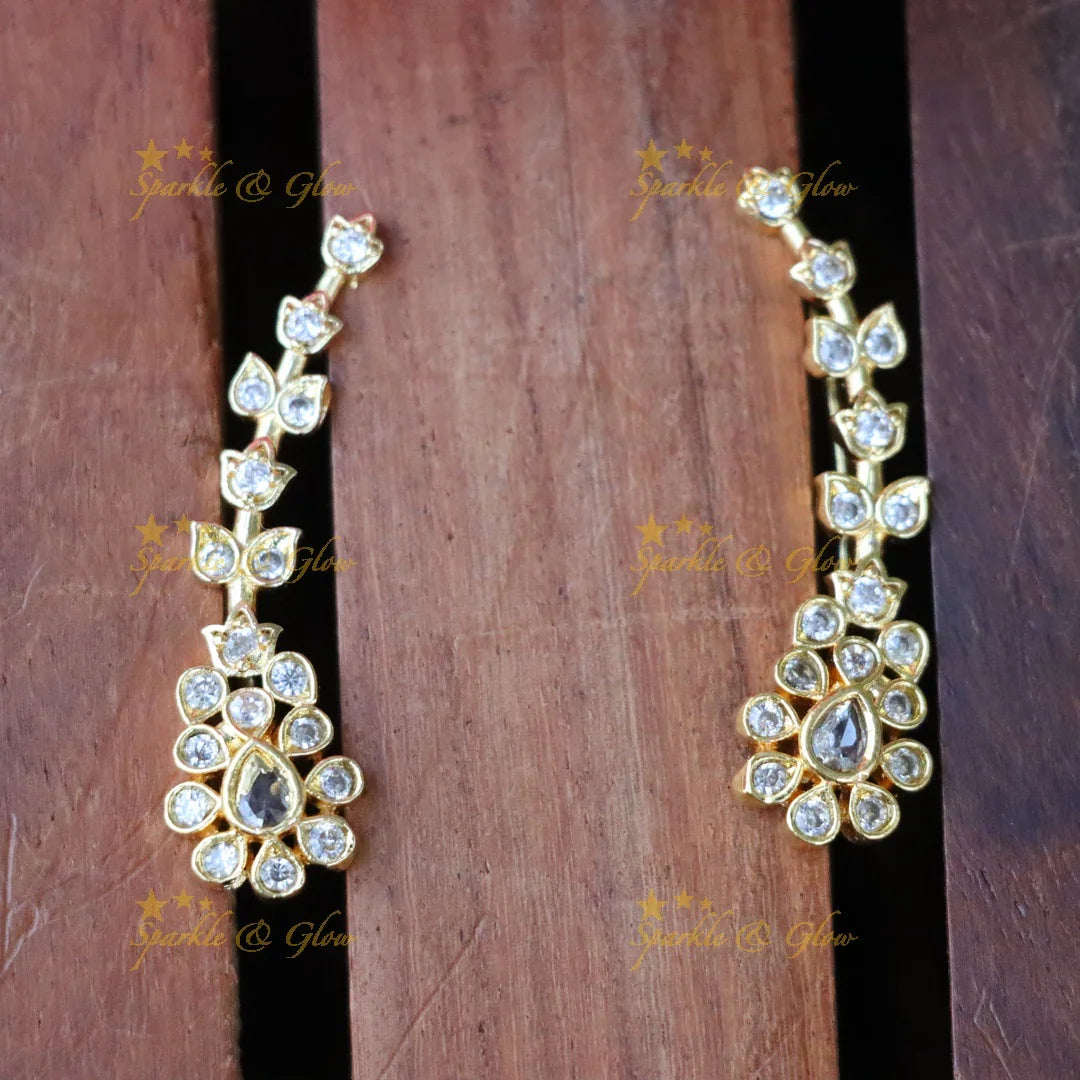 Exquisite Gold-Plated Earcuffs - Festive Elegance
