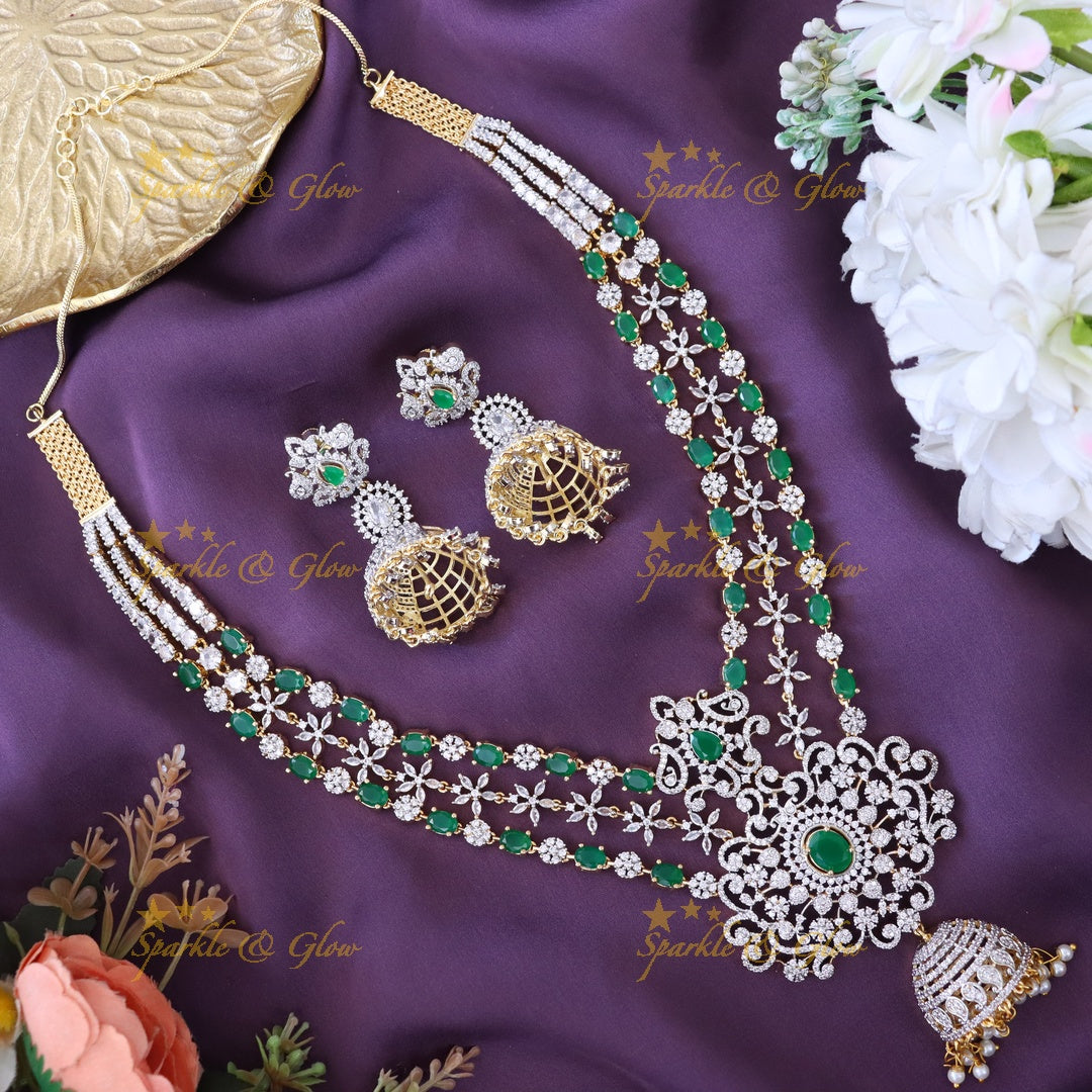 Exquisite Gold Long Necklace for Weddings & Festivals