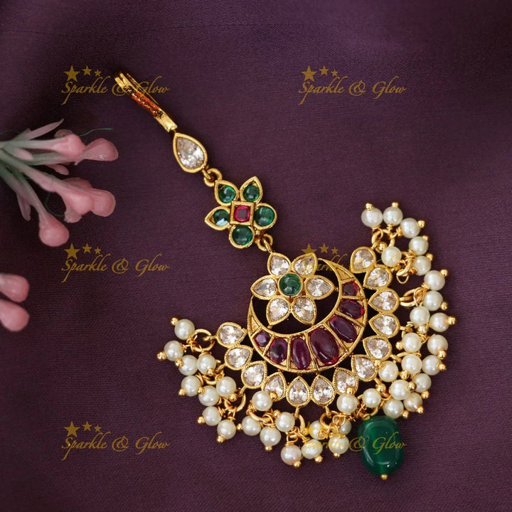 Exquisite Gold Maang Tikka for Weddings & Festivals