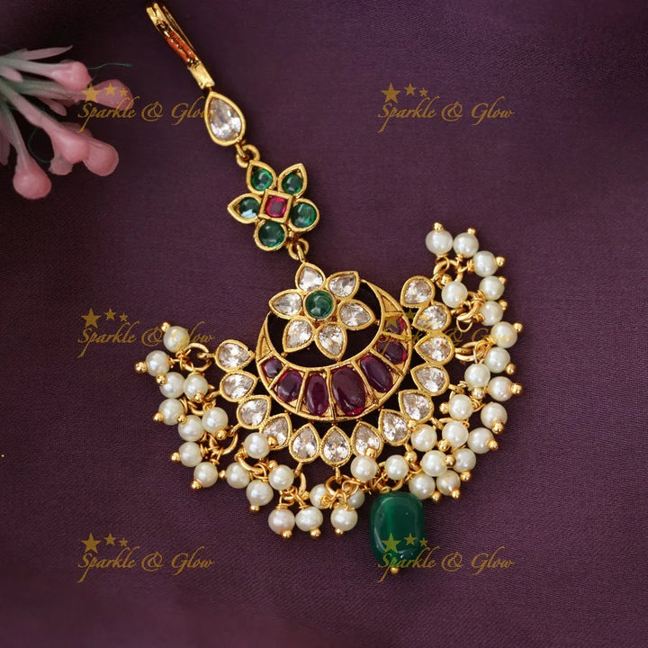 Exquisite Gold Maang Tikka for Weddings & Festivals