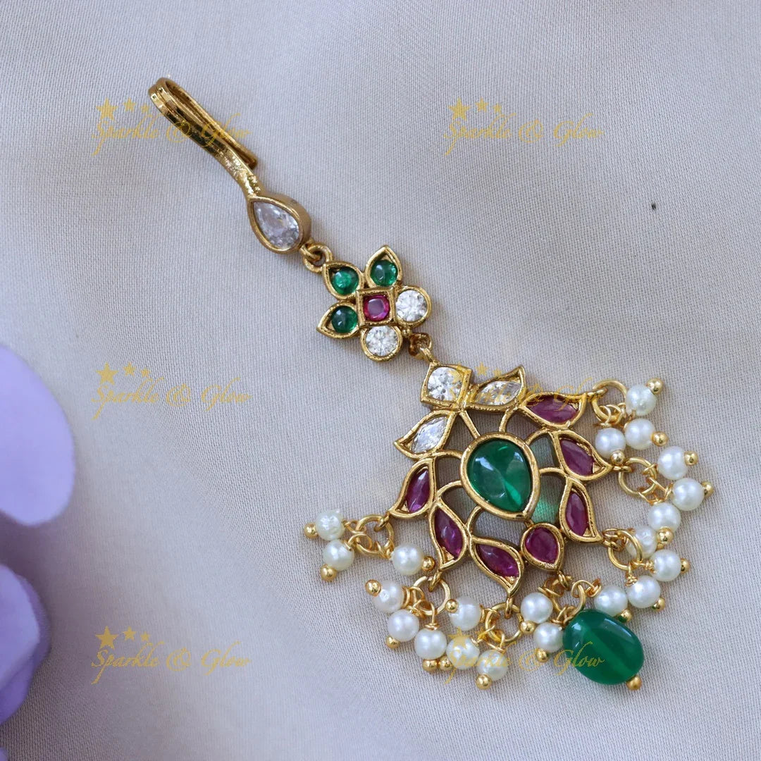 Exquisite Gold Maang Tikka - Perfect for Festive Occasions