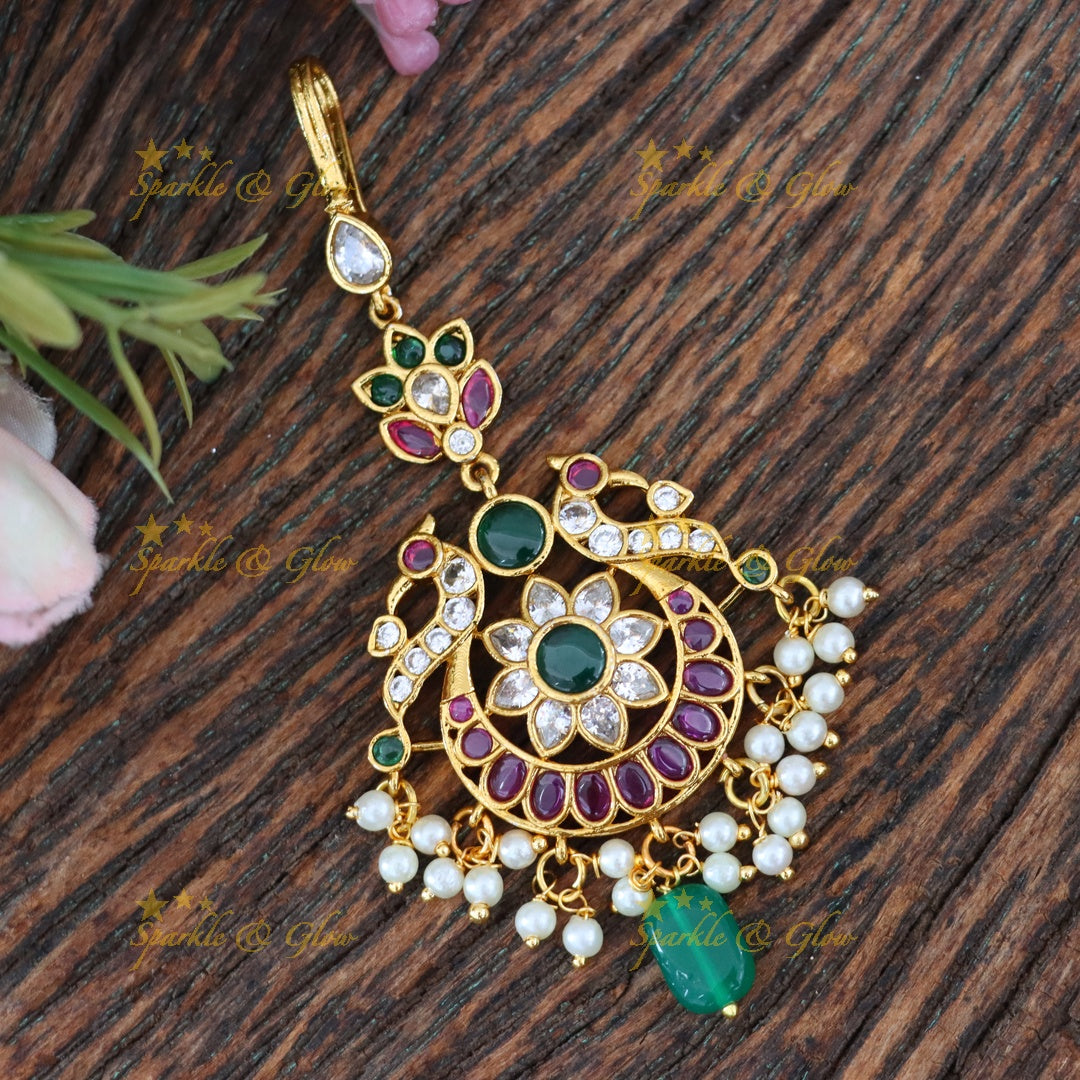 Exquisite Gold-Plated Maang Tikka for Weddings