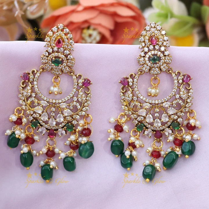 Elegant Gold Chandbali Earrings for Weddings
